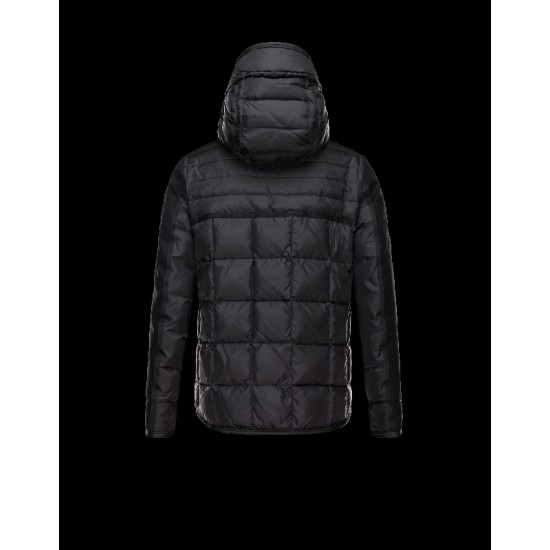 Moncler RYAN Detachable Hood Turtleneck Black Jackets Polyamide/Wool Mens 41456962LM