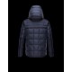 Moncler RYAN Detachable Hood Turtleneck Dark blue Jackets Flannel Wool Mens 41456962IB