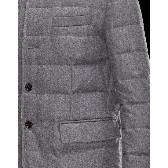 Moncler Rodin Grey Jackets Flannel Wool Mens 41224663CL