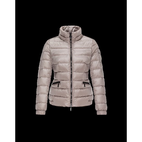 Moncler SABY Turtleneck Detachable Dove grey Jackets Technical Nylon Womens 41457124FV