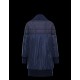 Moncler SANCES Rib Knit Collar Turtleneck Dark blue Coats Nylon/Polyester Womens 41477823MH