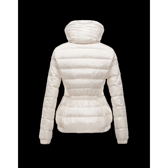 Moncler SANGLIER Inner Hood Turtleneck Beige Jackets Nylon Womens 41381027MA