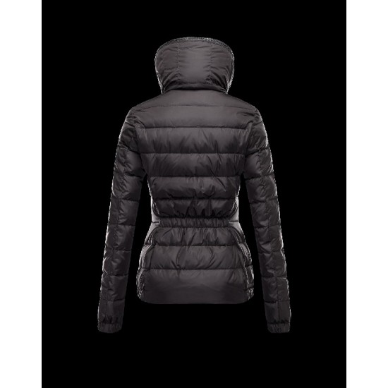 Moncler SANGLIER Inner Hood Turtleneck Black Jackets Nylon Womens 41381027MI