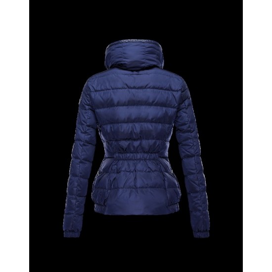 Moncler SANGLIER Inner Hood Turtleneck Blue Jackets Nylon Womens 41381027EL