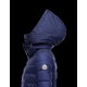 Moncler SANGLIER Inner Hood Turtleneck Blue Jackets Nylon Womens 41381027EL