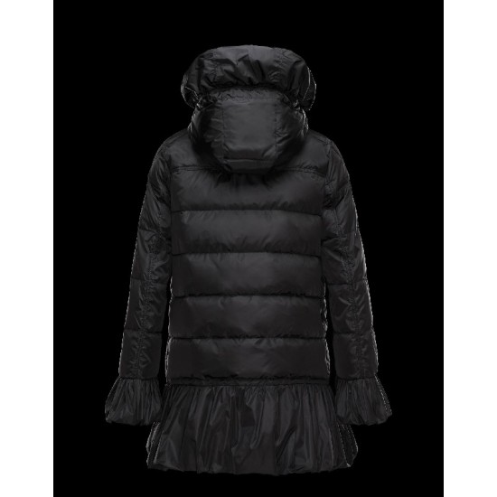 Moncler SERRE Turtleneck Black Coats Nylon/Polyamide Womens 41456720IX