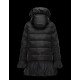 Moncler SERRE Turtleneck Black Coats Nylon/Polyamide Womens 41456720IX