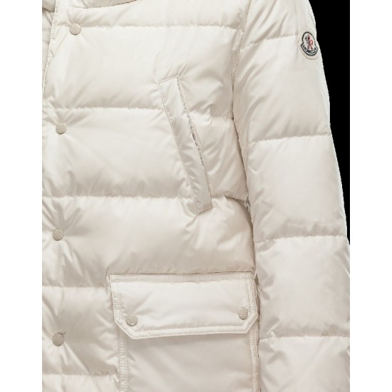 Moncler SERRE Turtleneck Ivory Coats Nylon/Polyamide Womens 41456720RA