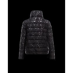 Moncler SOLARIS Turtleneck Black Jackets Wool Nylon Flannel Womens 41467465KC