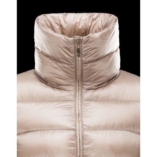 Moncler TORCY Turtleneck Beige Coats Polyamide Womens 41456973XN