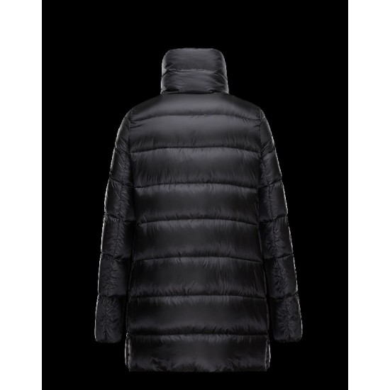 Moncler TORCY Turtleneck Black Coats Techno Fabric Womens 41456973XC