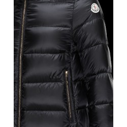 Moncler TORCY Turtleneck Black Coats Techno Fabric Womens 41456973XC