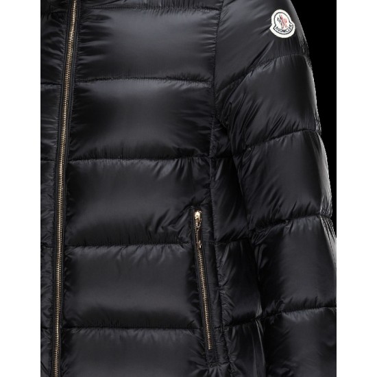 Moncler TORCY Turtleneck Black Coats Techno Fabric Womens 41456973XC