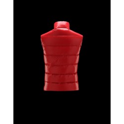 Moncler Tib Turtleneck Red Waistcoats Nylon/Polyamid Mens 41236593QA