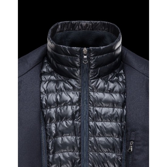 Moncler VALLIER Detachable Turtleneck Dark blue Coats Wool Flannel Mens 41456697GL