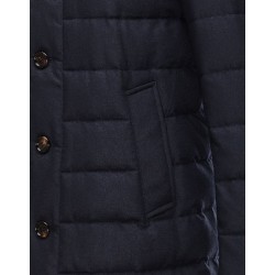 Moncler VALLIER Detachable Turtleneck Dark blue Coats Wool Flannel Mens 41456697GL