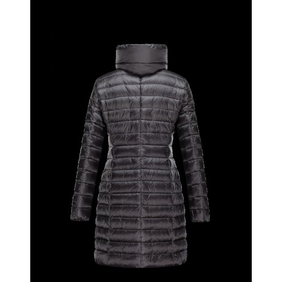 Moncler VERNOIS Ultralight Detachable Round Collar Steel grey Jackets Nylon/Feather Womens 41466225LF