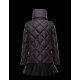 Moncler VOUGLANS Turtleneck Black Coats Virgin Wool/Polyamide Womens 41456777AI