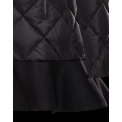 Moncler VOUGLANS Turtleneck Black Coats Virgin Wool/Polyamide Womens 41456777AI