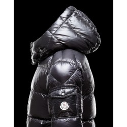 Moncler Zin Ultralight Detachable Hood Black Jackets Wool Nylon Mens 41236575TV