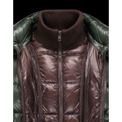 Moncler Zin Ultralight Detachable Hood Green Jackets Nylon/Polyamid Mens 41236575DP