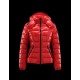 Moncler Bady Detachable Hood Red Jackets Lacquered Nylon Womens 41224540IF