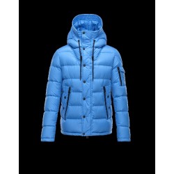 Moncler BASILE Ultralight Turtleneck Azure Jackets Cotton Mens 41464460XR