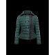 Moncler BIBER Double-Breasted Classic Neckline Dark green Jackets Nylon/Polyamide Womens 41467469KD