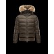 Moncler BYRON Fur-Trimmed Hood Turtleneck Military green Jackets Polyamide/Coyote Mens 41466661QM