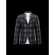 Moncler GAMME BLEU Lapel Collar Grey Overcoats Acrylic/Wool/Cotton Mens 41459921IU