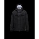 Moncler GAMME BLEU Turtleneck Black Jackets Cotton/Viscose Mens 41473725TJ