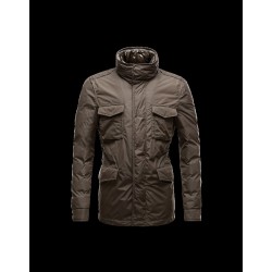 Moncler Hector Lightweight Hooded Neckline Dark green Jackets Polyester/Nylon Mens 41224648UG