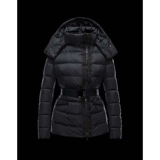 Moncler LAVAUD Detachable Turtleneck Black Jackets Nylon/Polyester Womens 41460688KA