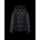 Moncler LUCIEN Turtleneck Black Jackets Wool Flannel Mens 41464457QI