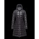 Moncler Moka Detachable Hood Steel grey Coats Lacquered Nylon Womens 41224531UV