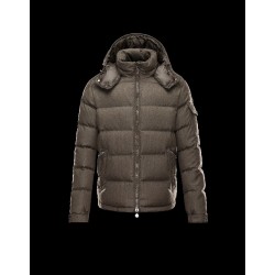 Moncler Montgenevre Detachable Hood Military green Jackets Flannel Wool Mens 41249881LI