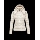 Moncler PLANE Detachable Hood Double-Breasted Ivory Jackets Lacquered Nylon Womens 41382558BV