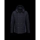 Moncler ROUX Detachable Turtleneck Dark blue Jackets Wool Flannel Mens 41456703CA