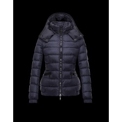 Moncler SABY Detachable Turtleneck Dark blue Jackets Technical Nylon Womens 41457124CH