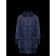 Moncler SANCES Rib Knit Collar Turtleneck Dark blue Coats Nylon/Polyester Womens 41477823MH