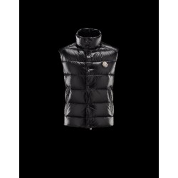 Moncler Tib Turtleneck Black Waistcoats Nylon/Polyamid Mens 41236593AS