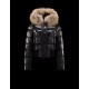 Moncler Alpin Detachable Fur Trimmed Collar Black Jackets Nylon/Polyamid Womens 41236470CT