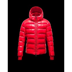 Moncler Aubert Hooded Neckline Coral Jackets Nylon/Polyamid Mens 41224644MN