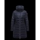 Moncler FLAMME Inner Hood Turtleneck Dark blue Coats Nylon Womens 41381023JX