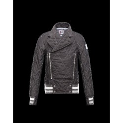 Moncler GAMME BLEU Classic Neckline Steel grey Jackets Polyester Mens 41459917UT