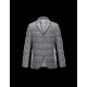 Moncler GAMME BLEU Lapel Collar Lightweight Grey Overcoats Wool/Cotton Mens 41459915LQ