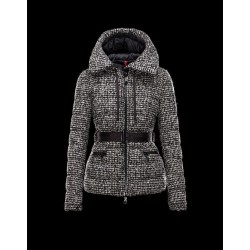 Moncler GRESSELLE Detachable Turtleneck Black Jackets Alpaca Mohair Wool Womens 41456952SQ