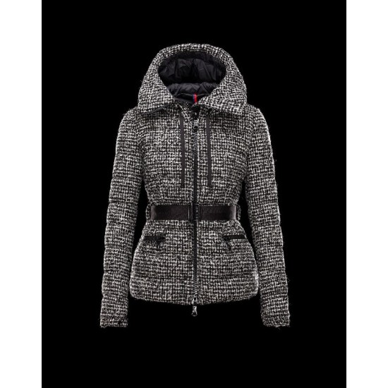 Moncler GRESSELLE Detachable Turtleneck Black Jackets Alpaca Mohair Wool Womens 41456952SQ