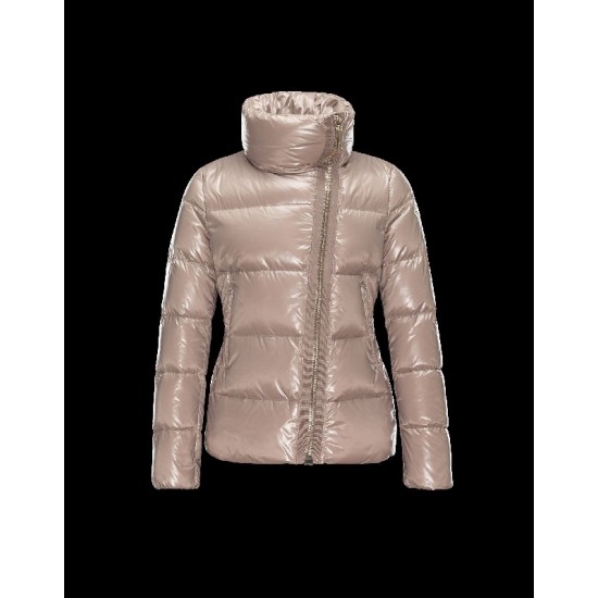 Moncler ILAY Turtleneck Dove grey Jackets Lacquered Nylon Womens 41456710GX