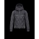 Moncler LABASTIDE Detachable Hood Turtleneck Grey Jackets Wool Flannel Mens 41459673PQ